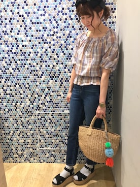 「earth music&ecology（アースミュージックアンドエコロジー）のアイテム（ヘアバンド）」を使った、にける★さん（レディース・164cm）の春コーディネート
