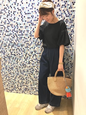 「earth music&ecology（アースミュージックアンドエコロジー）のアイテム（ヘアバンド）」を使った、にける★さん（レディース・164cm）の春コーディネート