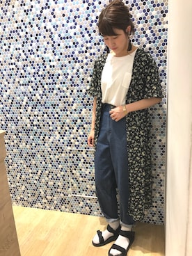 「earth music&ecology（アースミュージックアンドエコロジー）のアイテム（ピアス（両耳用））」を使った、にける★さん（レディース・164cm）の春コーディネート