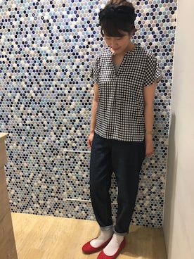 「earth music&ecology（アースミュージックアンドエコロジー）のアイテム（ヘアバンド）」を使った、にける★さん（レディース・164cm）の夏コーディネート