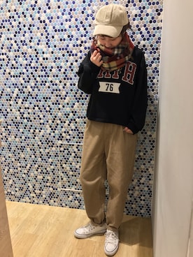 「Lee（リー）のアイテム（帽子）」を使った、にける★さん（レディース・164cm）の秋コーディネート