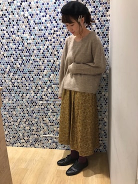「earth music&ecology（アースミュージックアンドエコロジー）のアイテム（その他シューズ）」を使った、にける★さん（レディース・164cm）の秋コーディネート