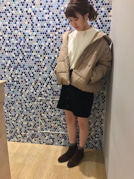「earth music&ecology（アースミュージックアンドエコロジー）のアイテム（ブーツ）」を使った、にける★さん（レディース・164cm）の秋コーディネート
