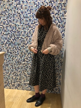 「earth music&ecology（アースミュージックアンドエコロジー）の・6wayシープライクボアブルゾン（ブルゾン、ベージュ系）」を使った、にける★さん（レディース・164cm）の秋コーディネート
