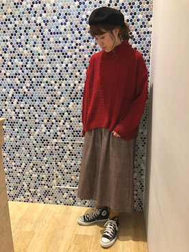 「ガウチョパンツ」｜「アイテム（チュニック）」を使った、にける★さん（レディース・164cm）の秋コーディネート