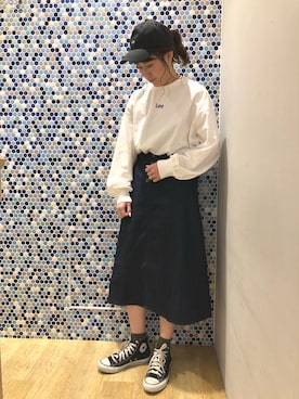 「Lee（リー）のアイテム（トップス）」を使った、にける★さん（レディース・164cm）の冬コーディネート