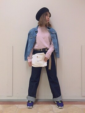 Right-on 店舗スタッフさん(レディース・155cm)の冬コーディネート
