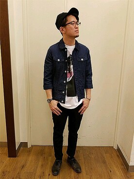 「Right-on（ライトオン）のアイテム（その他アウター）」を使った、Right-on 店舗スタッフさん（メンズ・180cm）の春コーディネート