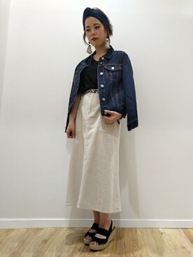 Right-on 店舗スタッフさん(レディース・160cm)の夏コーディネート
