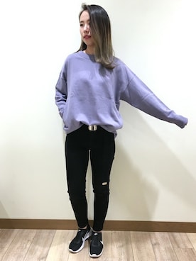 Right-on 店舗スタッフさん（レディース・165cm）の秋コーディネート