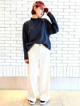 Right-on 店舗スタッフさん（レディース・160cm）の秋コーディネート