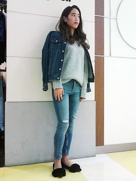 Right-on 店舗スタッフさん(レディース・160cm)の秋コーディネート