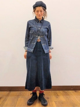 Right-on 店舗スタッフさん（レディース・165cm）の秋コーディネート