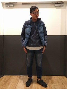 「BACK NUMBER（バックナンバー）のアイテム（スウェット）」を使った、Right-on 店舗スタッフさん（メンズ・176cm）の秋コーディネート