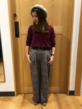 Right-on 店舗スタッフさん(レディース・151cm)の秋コーディネート