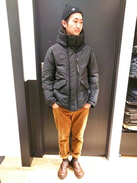 「Right-on（ライトオン）のアイテム（ダウンジャケット/コート）」を使った、Right-on 店舗スタッフさん（メンズ・180cm）の秋コーディネート
