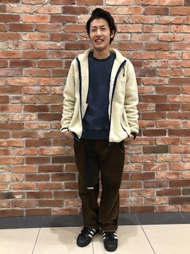 「BACK NUMBER（バックナンバー）のアイテム（スウェット）」を使った、Right-on 店舗スタッフさん（メンズ・160cm）の秋コーディネート