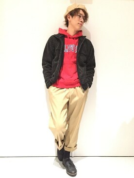 「Right-on（ライトオン）のアイテム（ブルゾン）」を使った、Right-on 店舗スタッフさん（メンズ・173cm）の秋コーディネート