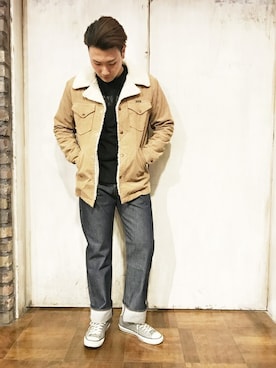 「Levi's」｜Right-on 店舗スタッフさん（メンズ・180cm）の冬コーディネート