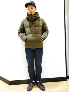 「Right-on（ライトオン）のアイテム（ダウンジャケット/コート）」を使った、Right-on 店舗スタッフさん（メンズ・175cm）の冬コーディネート