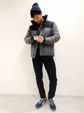 「Right-on（ライトオン）のアイテム（ダウンジャケット/コート）」を使った、Right-on 店舗スタッフさん（メンズ・178cm）の冬コーディネート