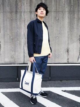 「Right-on（ライトオン）のアイテム（ニット/セーター）」を使った、Right-on 店舗スタッフさん（メンズ・168cm）の冬コーディネート