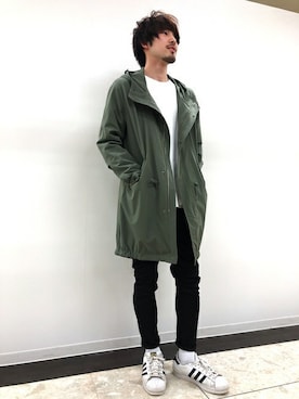 「BACK NUMBER（バックナンバー）のアイテム（スウェット）」を使った、Right-on 店舗スタッフさん（メンズ・175cm）の冬コーディネート