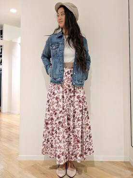 Right-on 店舗スタッフさん（レディース・159cm）の冬コーディネート