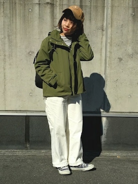 「Right-on（ライトオン）のアイテム（ブルゾン）」を使った、Right-on 店舗スタッフさん（レディース・152cm）の冬コーディネート