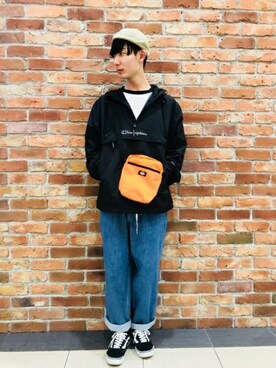 「Right-on（ライトオン）のアイテム（ブルゾン）」を使った、Right-on 店舗スタッフさん（メンズ・178cm）の冬コーディネート