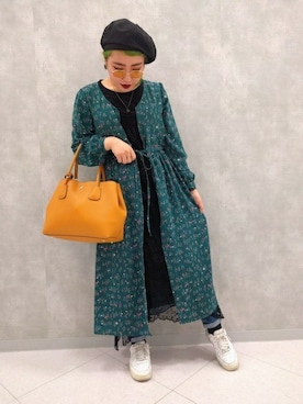 Right-on 店舗スタッフさん（レディース・158cm）の冬コーディネート