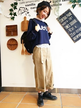 Right-on 店舗スタッフさん（レディース・160cm）の春コーディネート