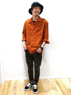 Right-on 店舗スタッフさん（メンズ・176cm）の春コーディネート