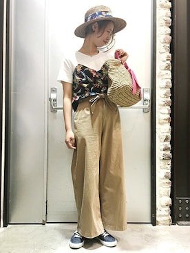 「reyn spooner（レインスプーナー）のアイテム」を使った、Right-on 店舗スタッフさん（レディース・165cm）の春コーディネート