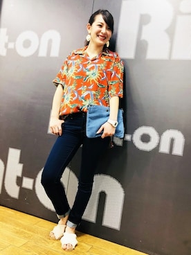 「reyn spooner（レインスプーナー）のアイテム」を使った、Right-on 店舗スタッフさん（レディース・164cm）の春コーディネート
