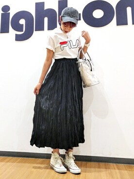 Right-on 店舗スタッフさん（レディース・165cm）の夏コーディネート