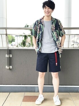 「reyn spooner（レインスプーナー）のアイテム」を使った、Right-on 店舗スタッフさん（メンズ・178cm）の夏コーディネート