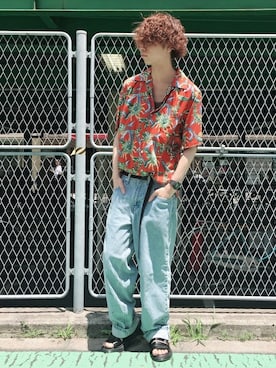 Right-on 店舗スタッフさん（メンズ・175cm）の夏コーディネート