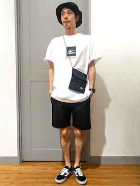 「Right-on（ライトオン）のアイテム（バッグ）」を使った、Right-on 店舗スタッフさん（メンズ・176cm）の夏コーディネート