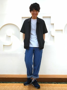 Right-on 店舗スタッフさん（メンズ・172cm）の夏コーディネート