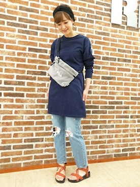 「Levi's」｜Right-on 店舗スタッフさん（レディース・165cm）の夏コーディネート