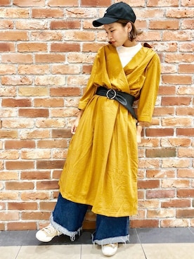 「Right-on（ライトオン）のアイテム（ワンピース/ドレス）」を使った、Right-on 店舗スタッフさん（レディース・157cm）の夏コーディネート