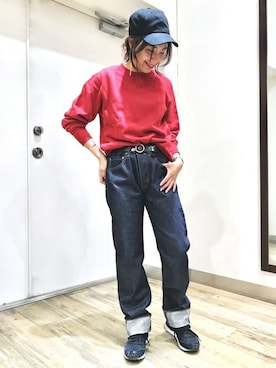 Right-on 店舗スタッフさん(レディース・156cm)の夏コーディネート