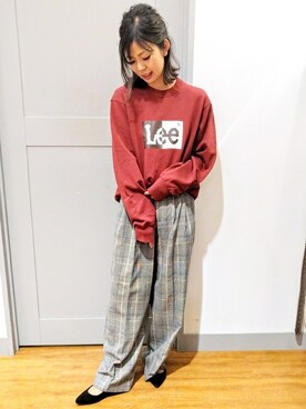 「カシュアルコーデ」｜Right-on 店舗スタッフさん（レディース・155cm）の秋コーディネート