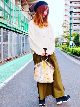 Right-on 店舗スタッフさん（レディース・154cm）の秋コーディネート