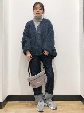 「alpha」｜「アイテム（ブルゾン）」を使った、Right-on 店舗スタッフさん（レディース・168cm）の秋コーディネート