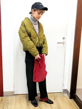 「Right-on（ライトオン）のアイテム（ブルゾン）」を使った、Right-on 店舗スタッフさん（レディース・164cm）の秋コーディネート