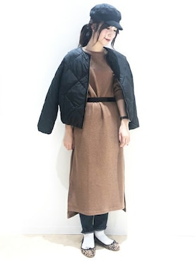 「Right-on（ライトオン）のアイテム（ブルゾン）」を使った、Right-on 店舗スタッフさん（レディース・167cm）の秋コーディネート