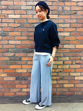 「BACK NUMBER（バックナンバー）のアイテム」を使った、Right-on 店舗スタッフさん（レディース・158cm）の秋コーディネート