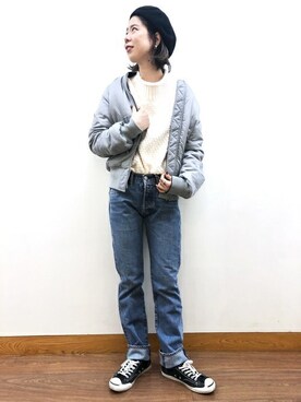 Right-on 店舗スタッフさん(レディース・170cm)の秋コーディネート